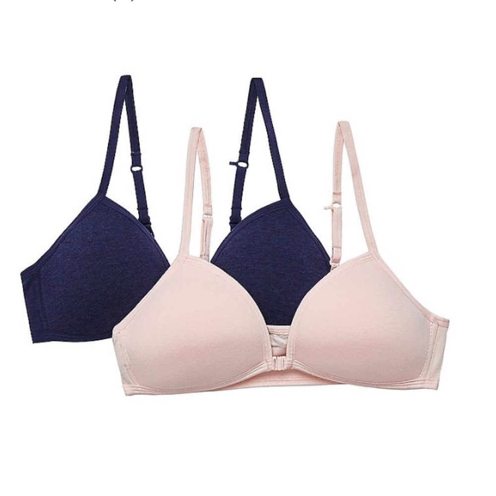 34A 2-pck Wire Free Front Snap Convertible Bras